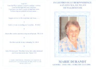 DURANDT-Surnames-Vanne