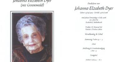 DYER-Johanna-Elizabeth-nee-Groenewald-1915-2008-F