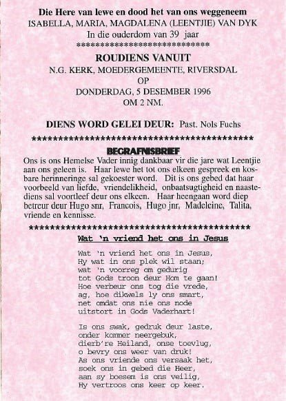 DYK-VAN-Isabella-Maria-Magdalena-Nn-Leentjie-née-Cronje-1957-1996-F_2