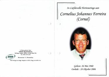 FERREIRA-Cornelius-Johannes-Nn-Cornel-1960-2006-M