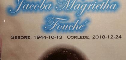 FOUCHÉ-Jacoba-Magrietha-Nn-Jakkie-1944-2018-F