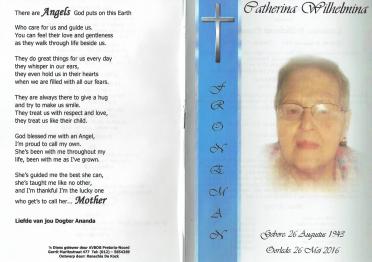 FRONEMAN-Catherina-Wilhelmina-Nn-OumaRienie-1943-2016-F