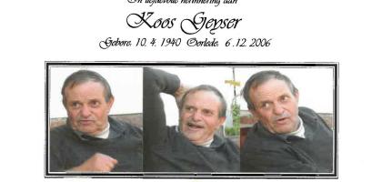 GEYSER-Koos-1940-2006-M