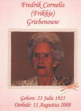 GRIEBENOUW-Fredrik-Cornelis-Nn-Frikkie-1925-2008-F