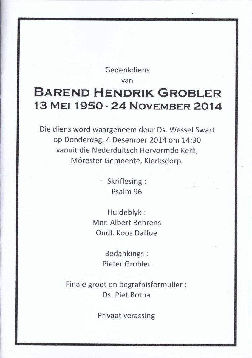 GROBLER-Barend-Hendrik-Nn-Hennie-1950-2014-M_2