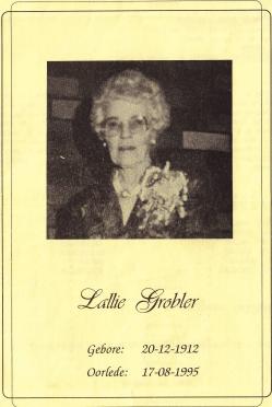 GROBLER-Hester-Phlippina-Nn-Lallie-nee-Muller-1912-1995-F