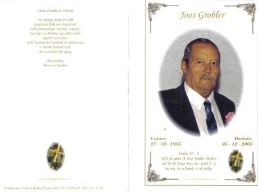 GROBLER-Josua-Francois-Nn-Joos-1935-2003-M