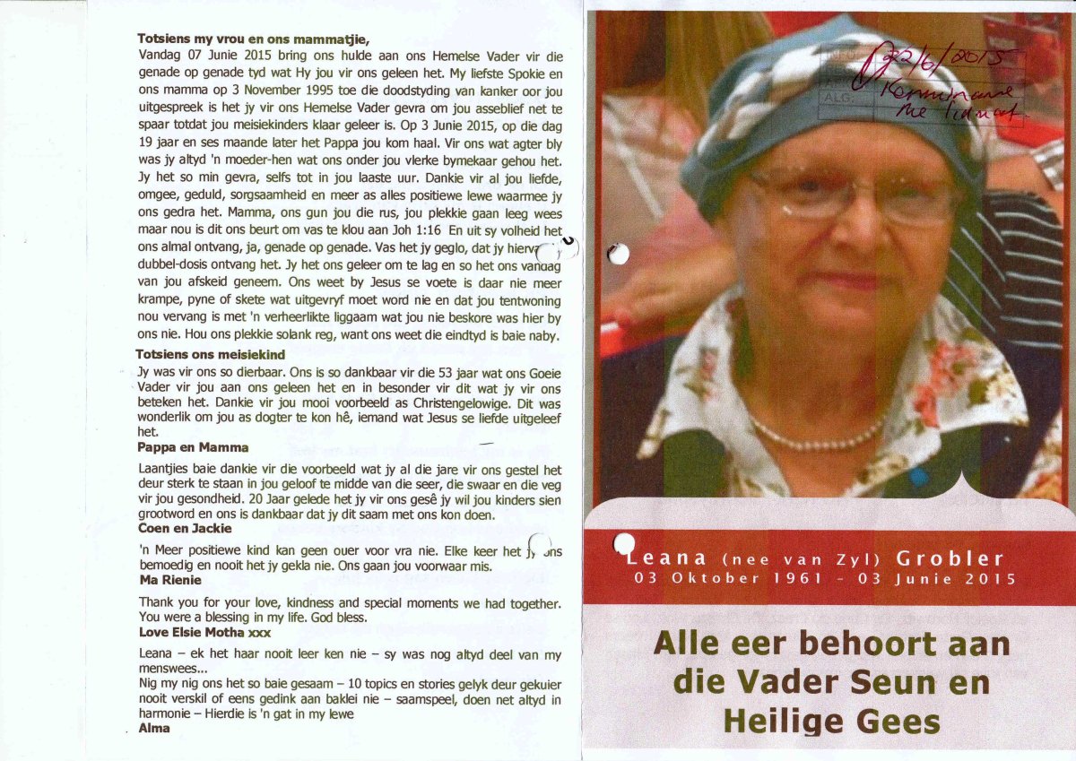 GROBLER-Leana-Nn-Spokie-nee-VanZyl-1961-2015-F_1