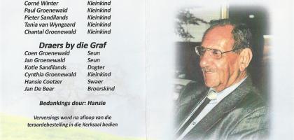 GROENEWALD-Coenraad-Jacobus-1920-2013