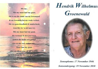 GROENEWALD-Hendrik-Wilhelmus-Nn-Hennie-1946-2018-M