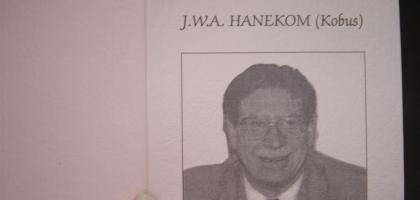 HANEKOM-J-W-A-1929-1997