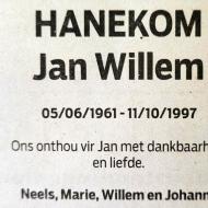 HANEKOM-Jan-Willem-Nn-Jan-1961-1997-M_1