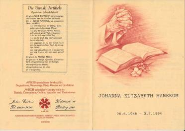HANEKOM-Johanna-Elizabeth-nee-VanDyk-1948-1994-F