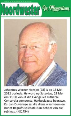 HANSEN-Johannes-Werner-1944-2022-M