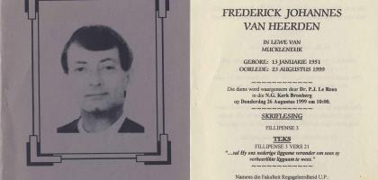 HEERDEN-VAN-Frederick-Johannes-1951-1999