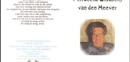 HEEVER-VAN-DEN-Petronella-Elizabeth-1921-2004