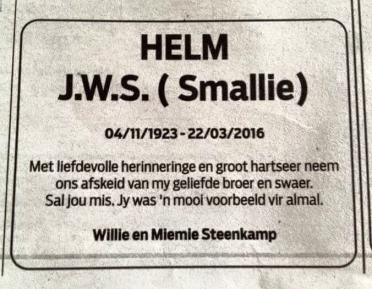 HELM-J-W-S-Nn-Smallie-1923-2016-M