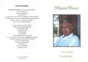HEUNIS-Surnames-Vanne