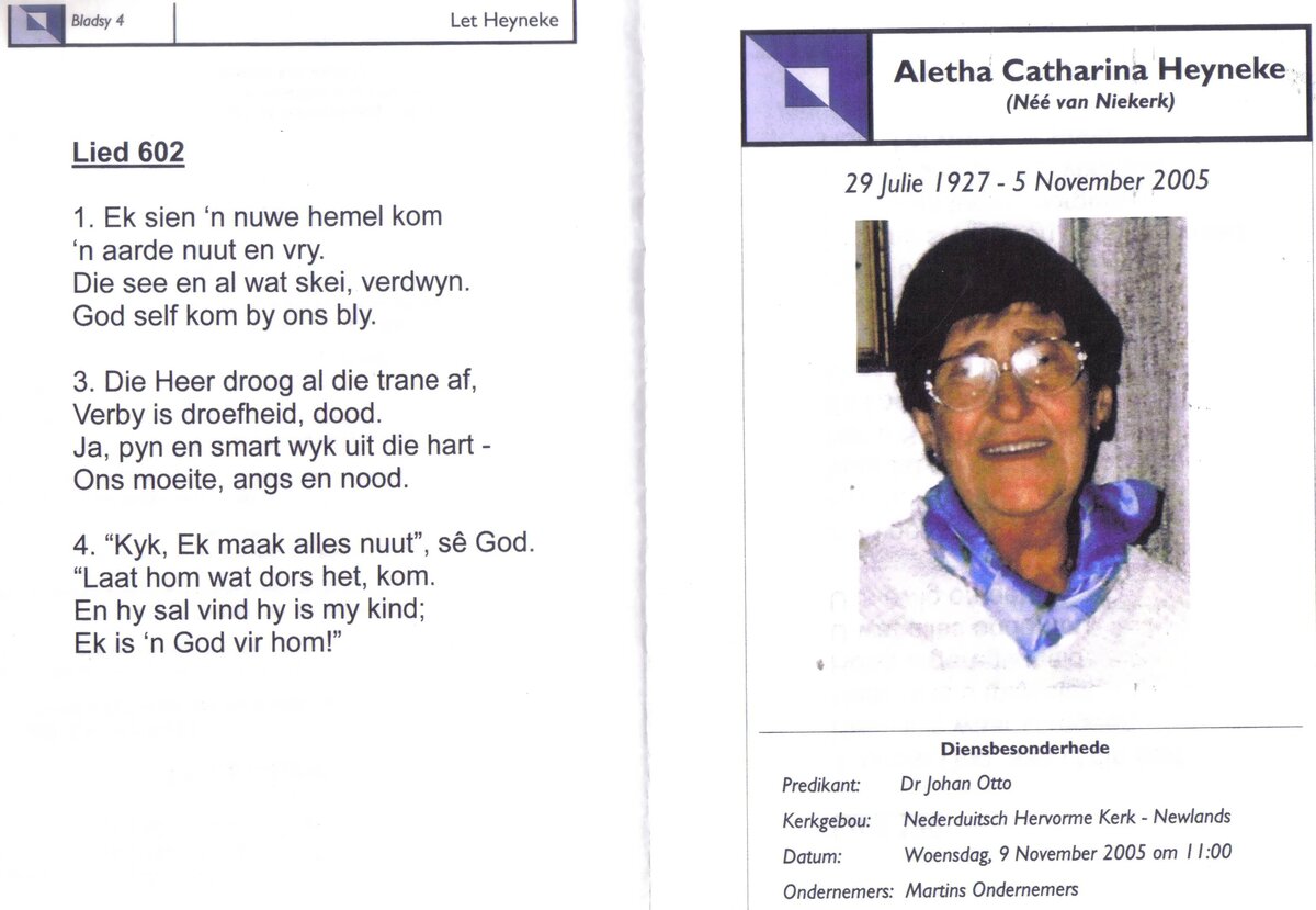 HEYNEKE-Aletha-Catharina-Nn-Let-nee-VanNiekerk-1927-2005-F_1