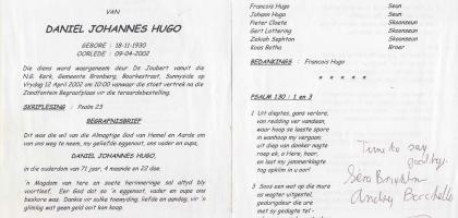 HUGO-Daniel-Johannes-1930-2002