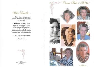 HUMAN-Elizabeth-Wilhelmina-Petronella-Nn-OumaBets.Bettie-nee-Smit-1917-2007-F