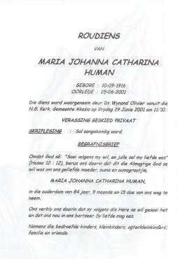 HUMAN-Maria-Johanna-Catharina-1916-2001-F