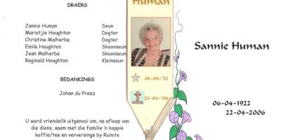 HUMAN-Sannie-1922-2006
