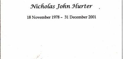 HURTER-Nicholas-John-1978-2001