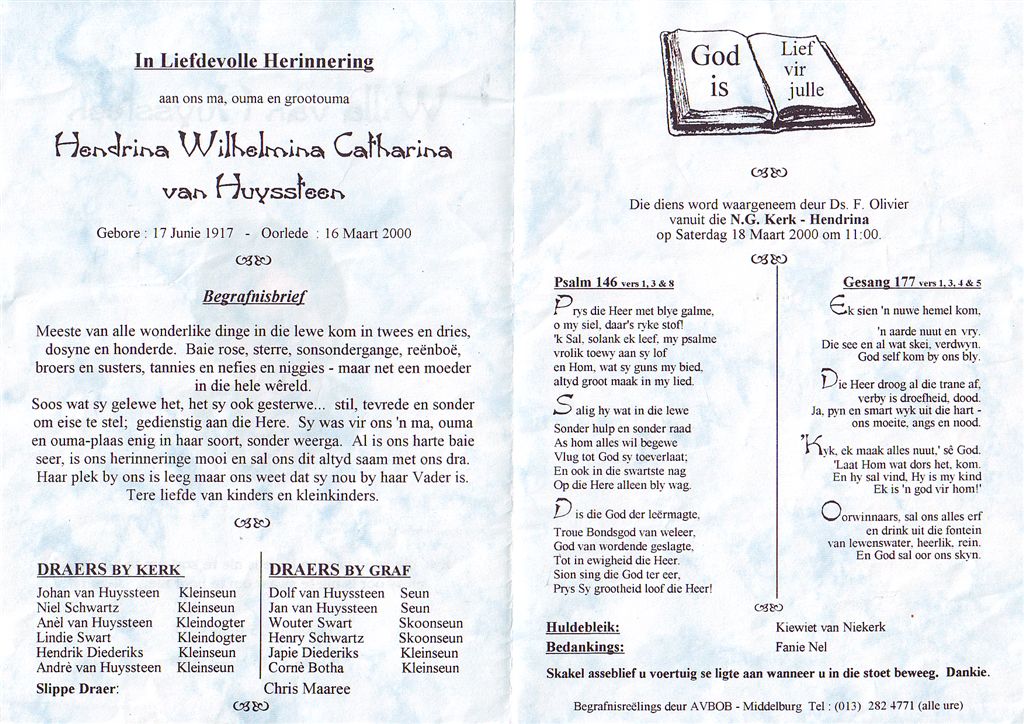 HUYSSTEEN-VAN-Hendrina-Wilhelmina-Catharina-Nn-Willa-nee-Maré-1917-2000-F_2