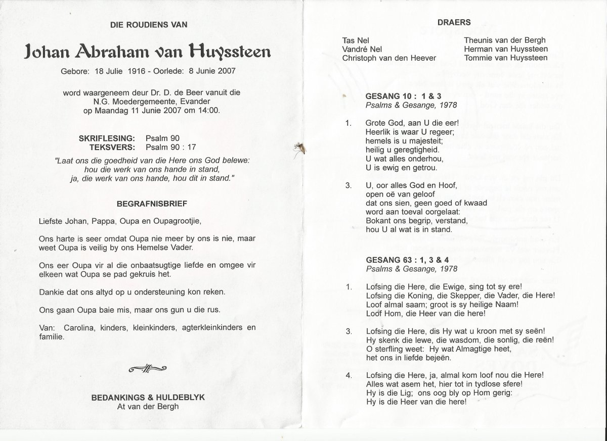 HUYSSTEEN-VAN-Johan-Abraham-1916-2007-M_1