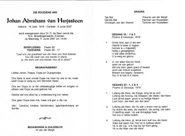 HUYSSTEEN-VAN-Johan-Abraham-1916-2007-M_2