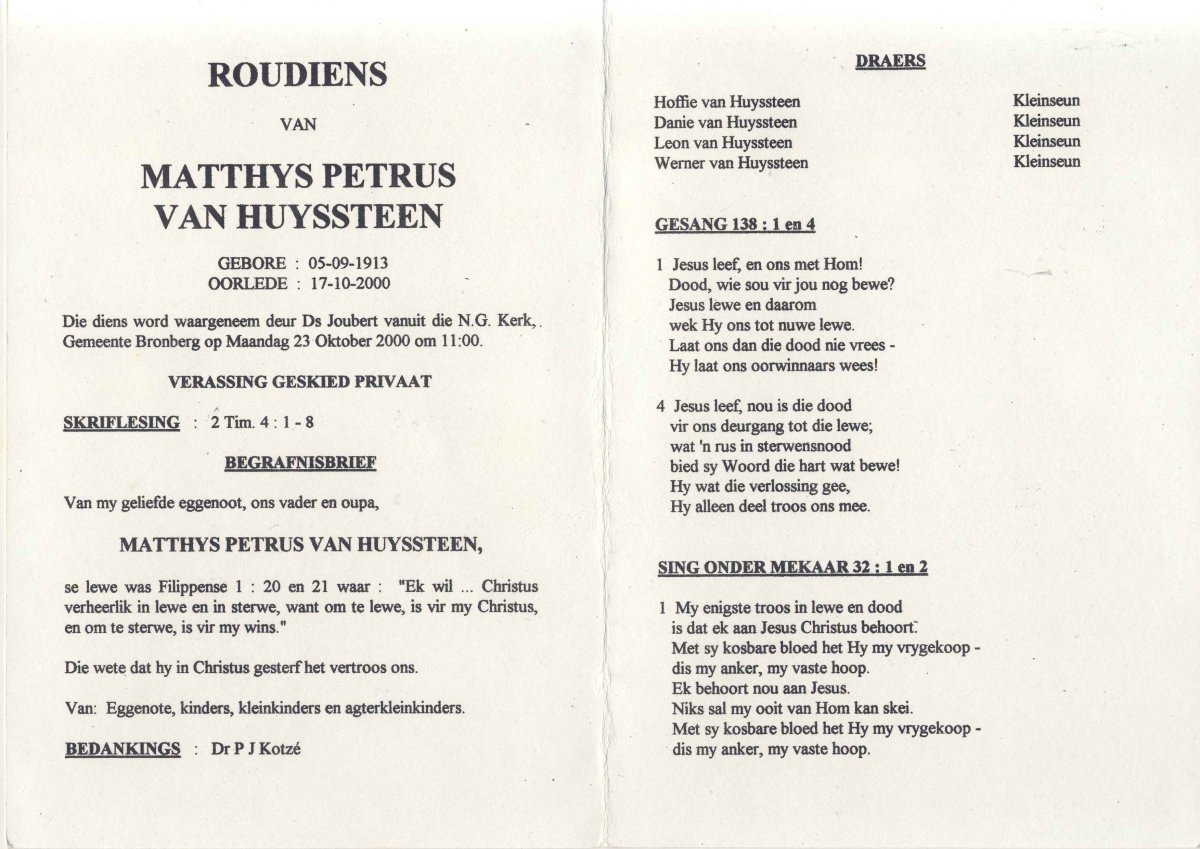 HUYSSTEEN-VAN-Matthys-Petrus-1913-2000-M_1