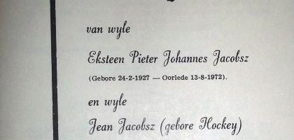 JACOBSZ-Eksteen-Pieter-Johannes-1927-1972-M---JACOBSZ-Jean-nee-Hockey-1927-1972-F