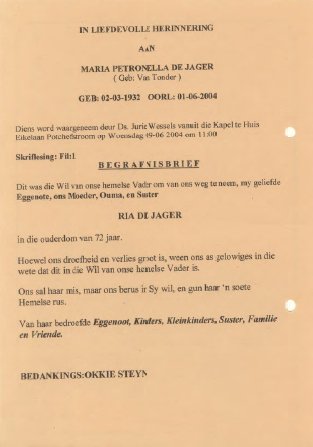 JAGER-DE-Maria-Petronella-nee-VanTonder-1932-2004-F_1