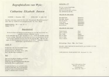 JANSEN-Catharina-Elizabeth-1928-2001-F
