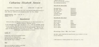 JANSEN-Catharina-Elizabeth-1928-2001