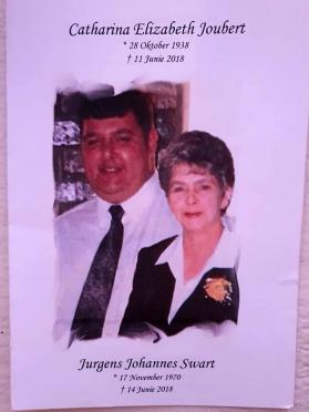 JOUBERT-Catharina-Elizabeth-Nn-Totie-1938-2018-F---SWART-Jurgens-Johannes-1970-2018-M