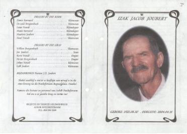 JOUBERT-Izak-Jacob-1925-2004-M