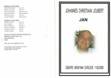 JOUBERT-Johannes-Christiaan-1944-2006-M