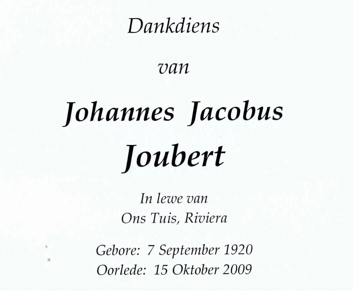 JOUBERT-Johannes-Jacobus-1920-2009-M_99