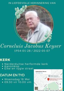 KEYSER-Corneluis-Jacobus-1954-2022-M