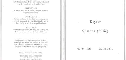 KEYSER-Susanna-nee-Uys-1920-2005