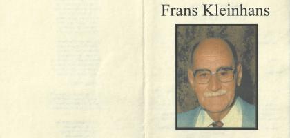 KLEINHANS-Frans-1926-2005-M