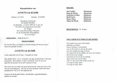 KLERK-DE-Janetta-1924-2009-F