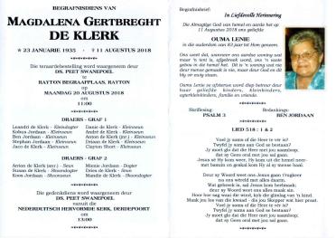 KLERK-DE-Magdalena-Gertbreght-Nn-Lenie-1935-2018-F