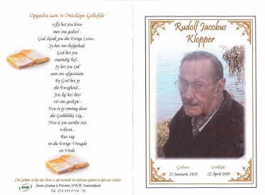 KLOPPER-Rudolf-Jacobus-1928-2009-M