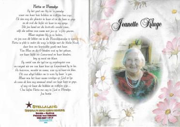 KLUGE-Jeanette-Christina-Johanna-Nn-Jeanette.Netta-nee-Bodenstein-1928-2010-F
