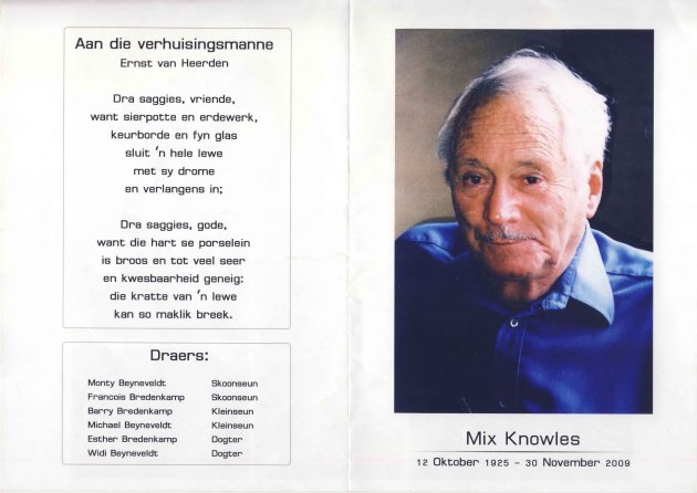 KNOWLES, Michael Johannes Diez 1925-2013_1
