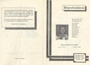 KOKER-DE-Anna-Christina-nee-Brits-1931-1983-F