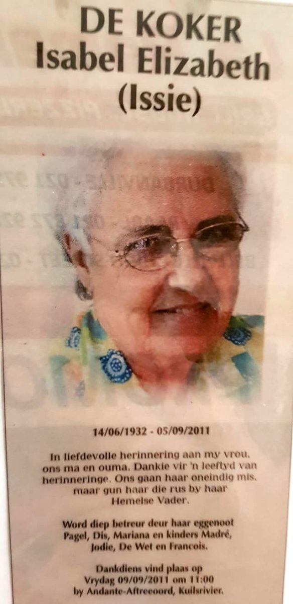KOKER-DE-Isabel Elizabeth-Nn-Issie-1932-2011-F_1